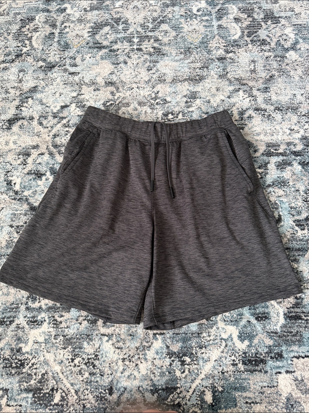 Men's Dark Gray Athletic Drawstring Shorts